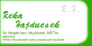 reka hajducsek business card